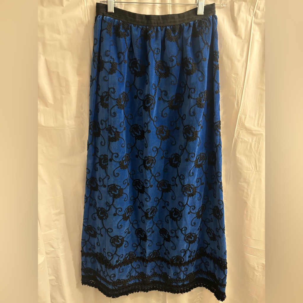 Vintage 70’s Youth Guild Blue Velvet Skirt